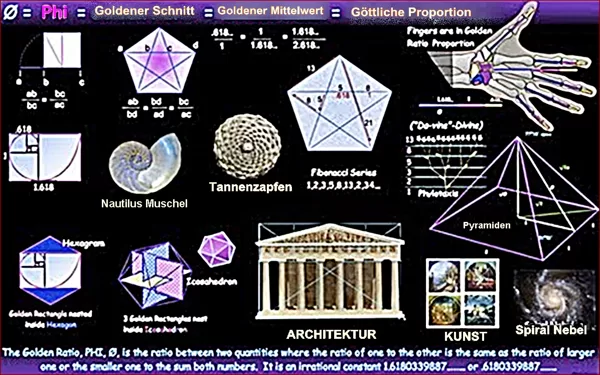GOLDEN RATIO - Der goldene Schnitt = des Menschenfeindes falsche sechseckige Matrix 